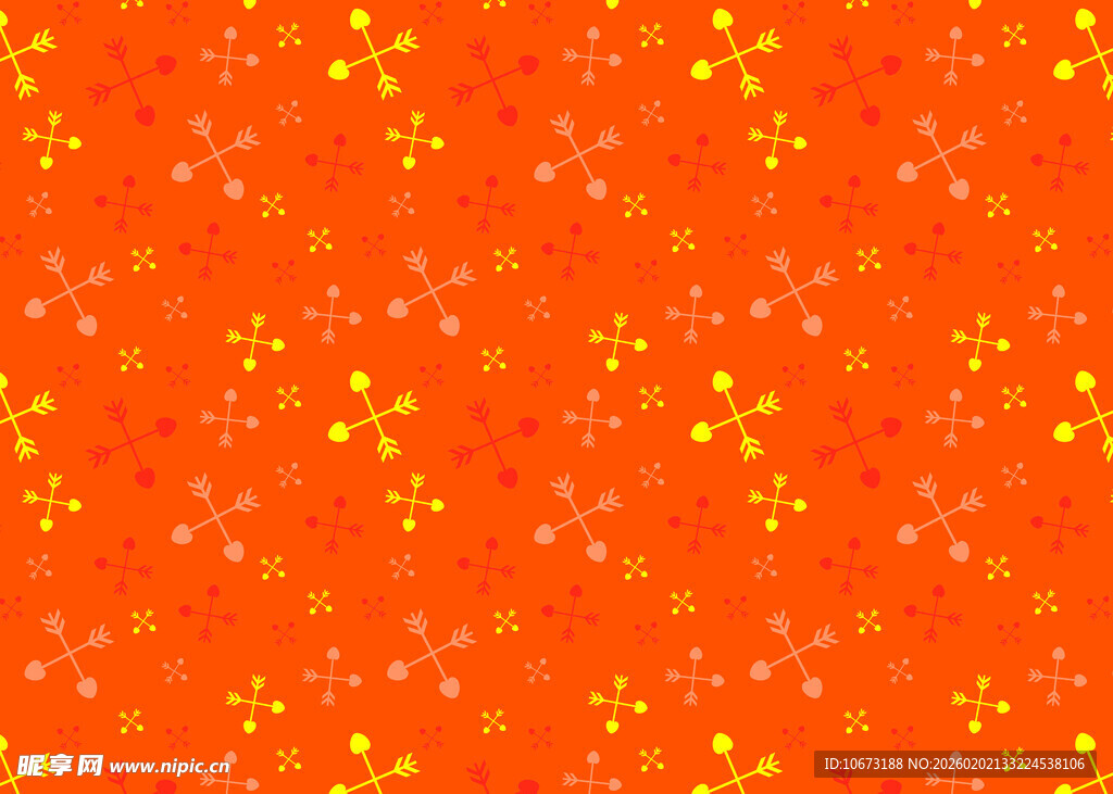 橙色花朵图案背景纹理