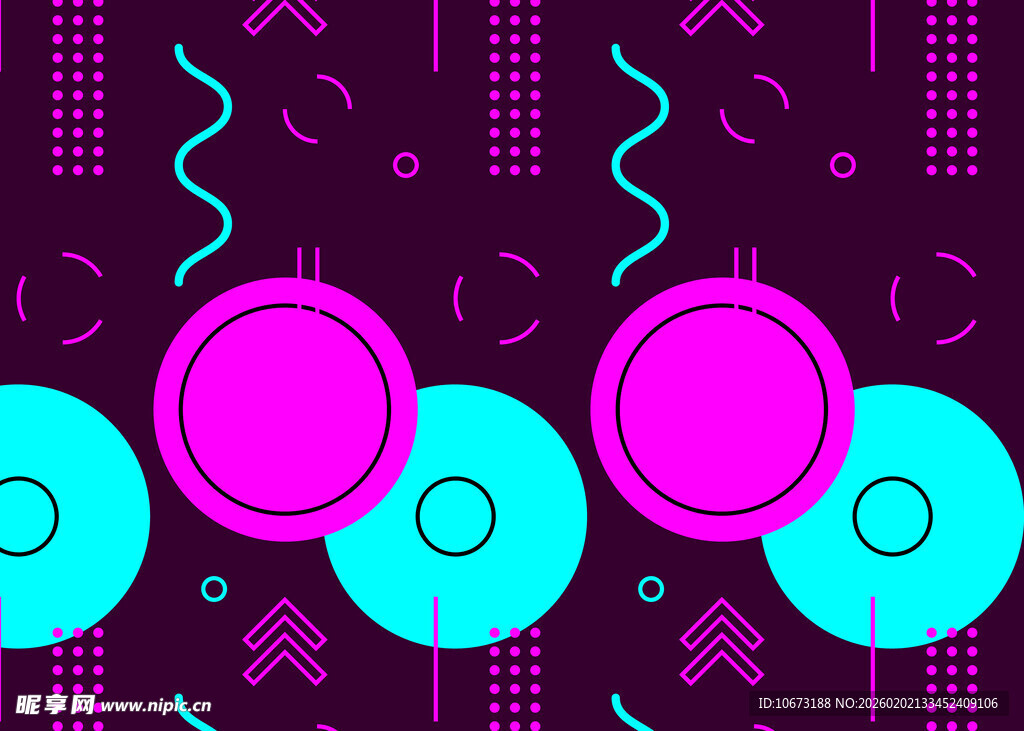 霓虹风格几何图案背景