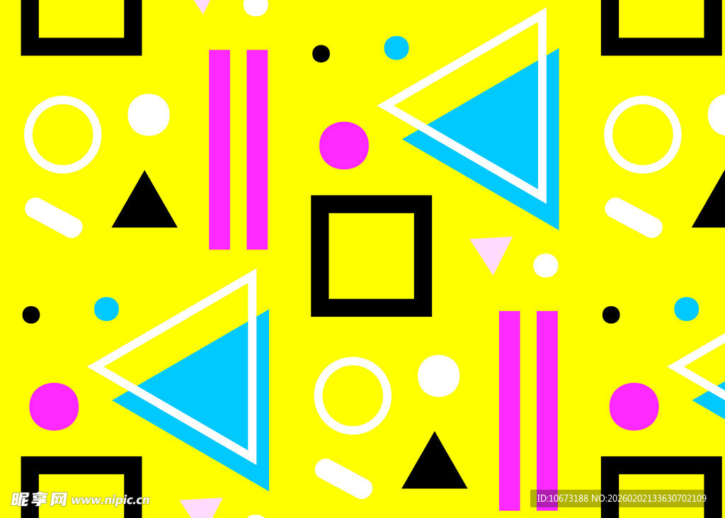 几何图案构成的多彩背景