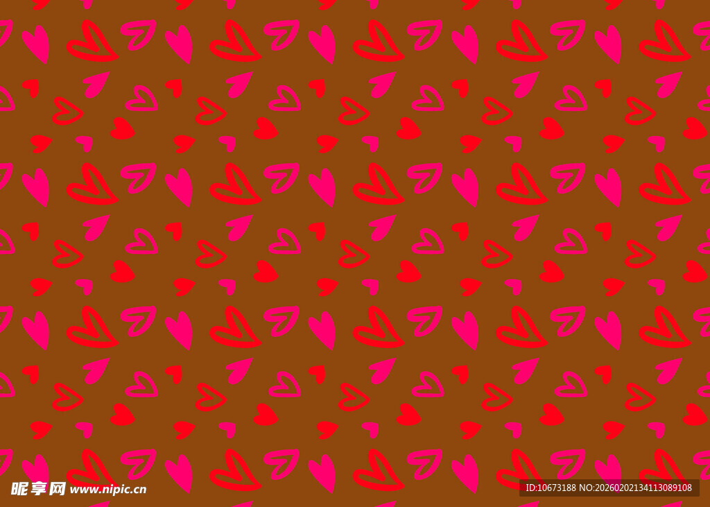 红色心形图案背景纹理