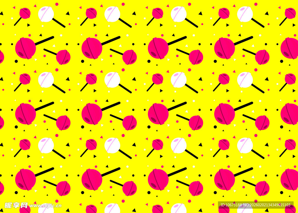 黄色背景水果图案纹理