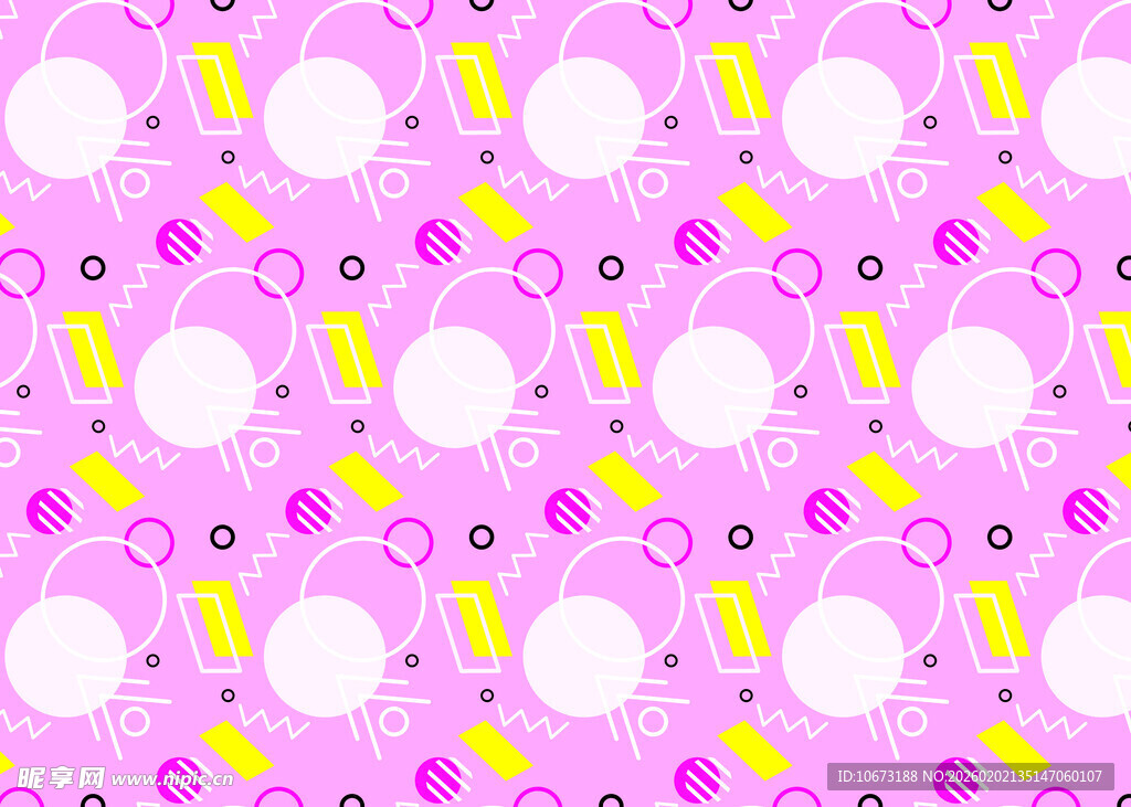 粉色波点几何图案背景