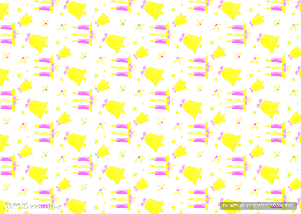 黄色蛋糕图案无缝背景