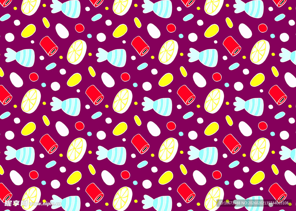 多彩糖果图案背景