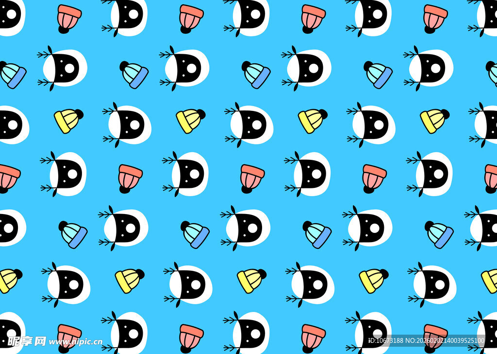 多彩卡通图案背景