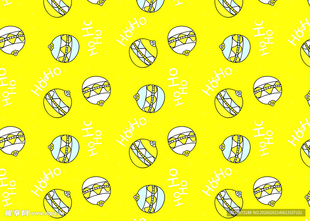 黄色背景汉堡图案无缝设计