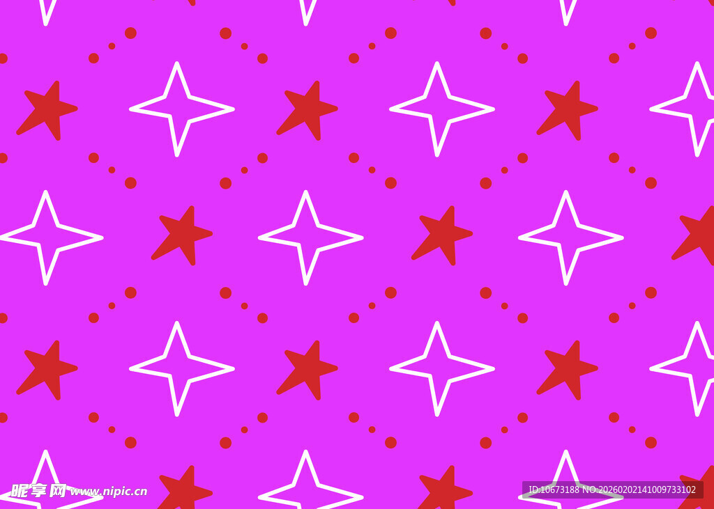 粉色底星星几何图案背景