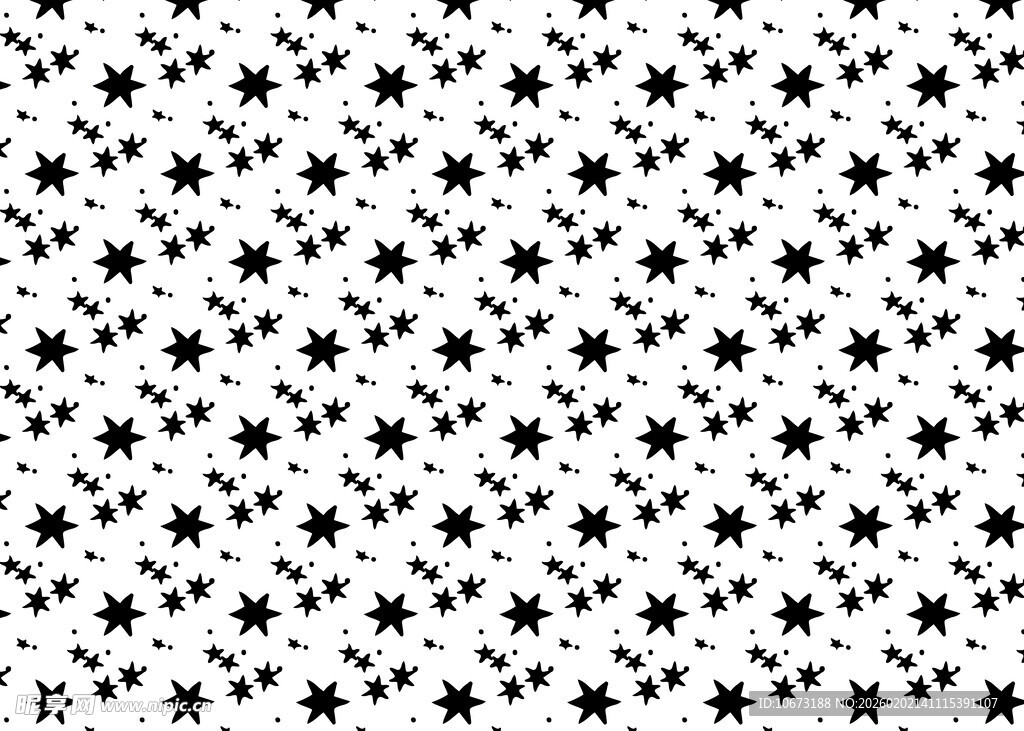 黑白星形图案背景纹理