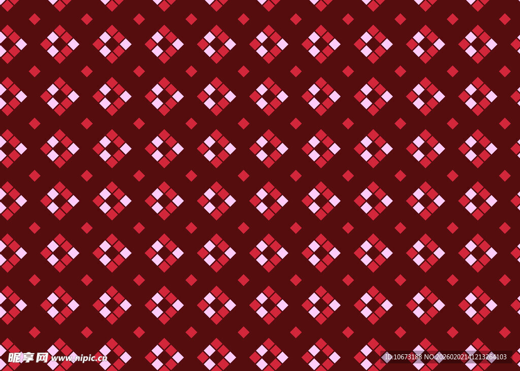 红色波点几何图案背景