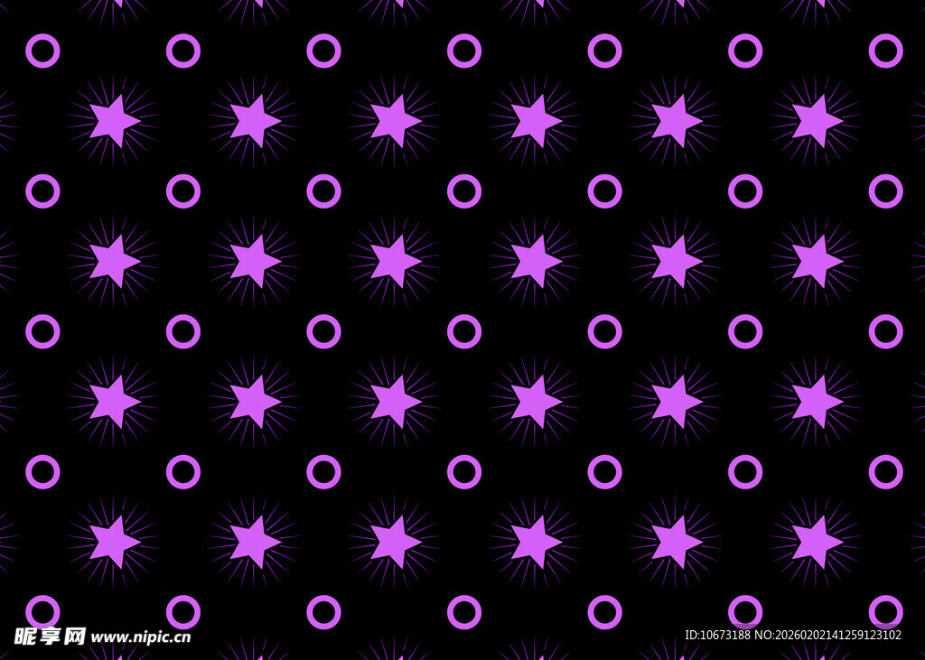 紫色星星圆点图案背景