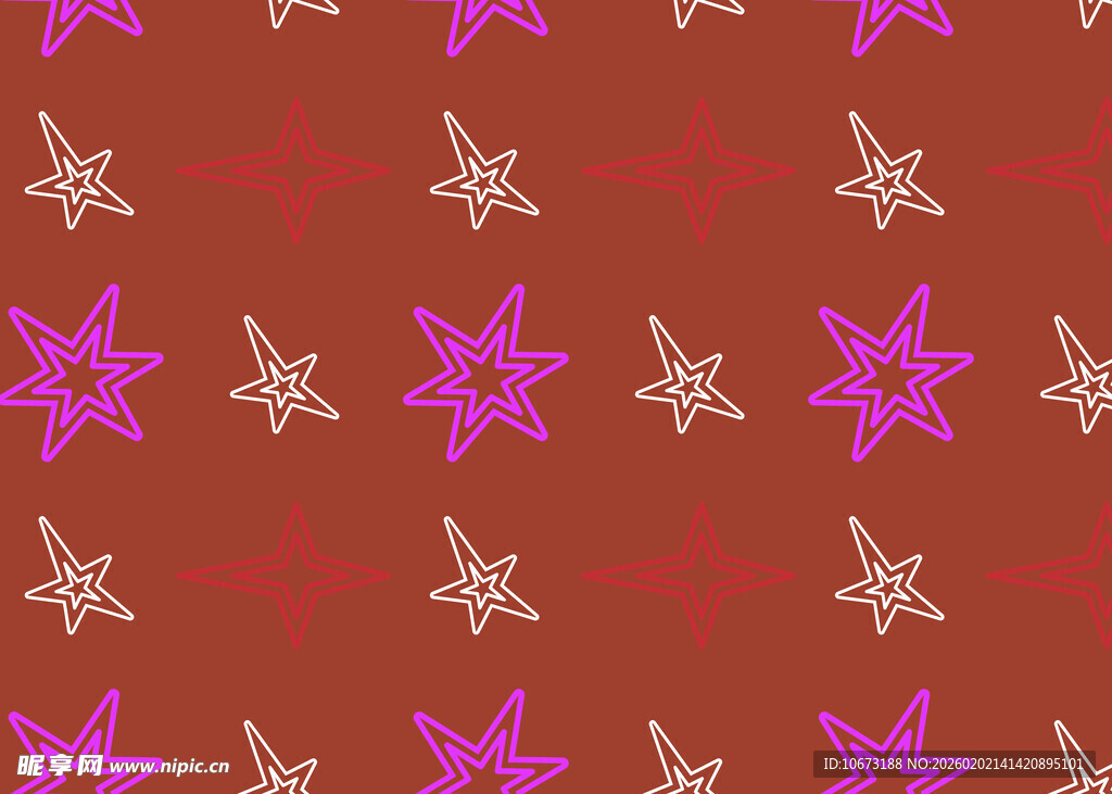 红色底星星图案花纹背景