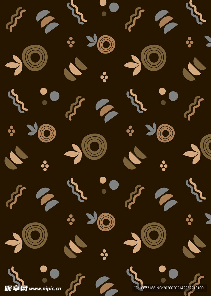 复古风几何图案无缝背景