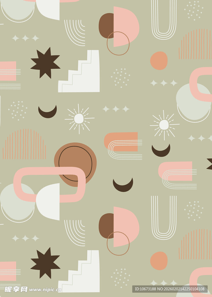 几何抽象风图案背景