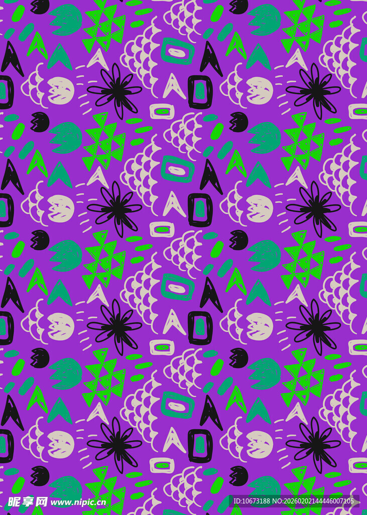 紫色几何图案无缝背景