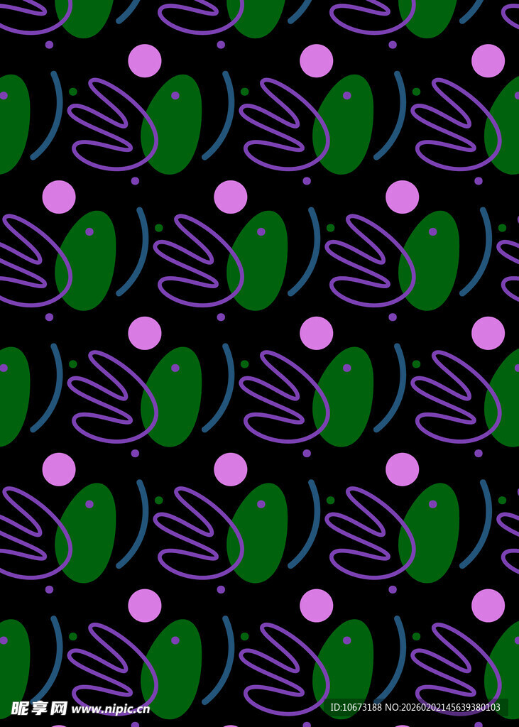 紫色绿色相间的几何图案