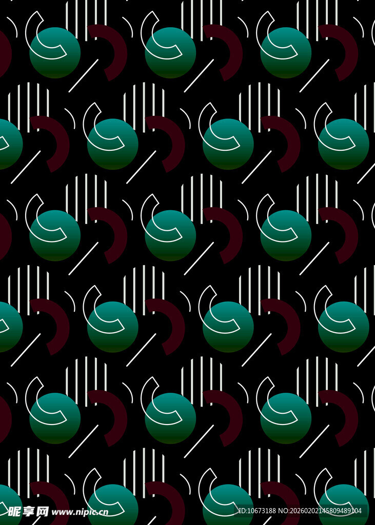 复古风茶具图案设计