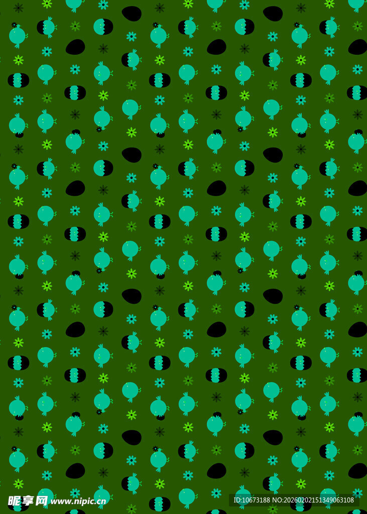 绿色波点图案背景