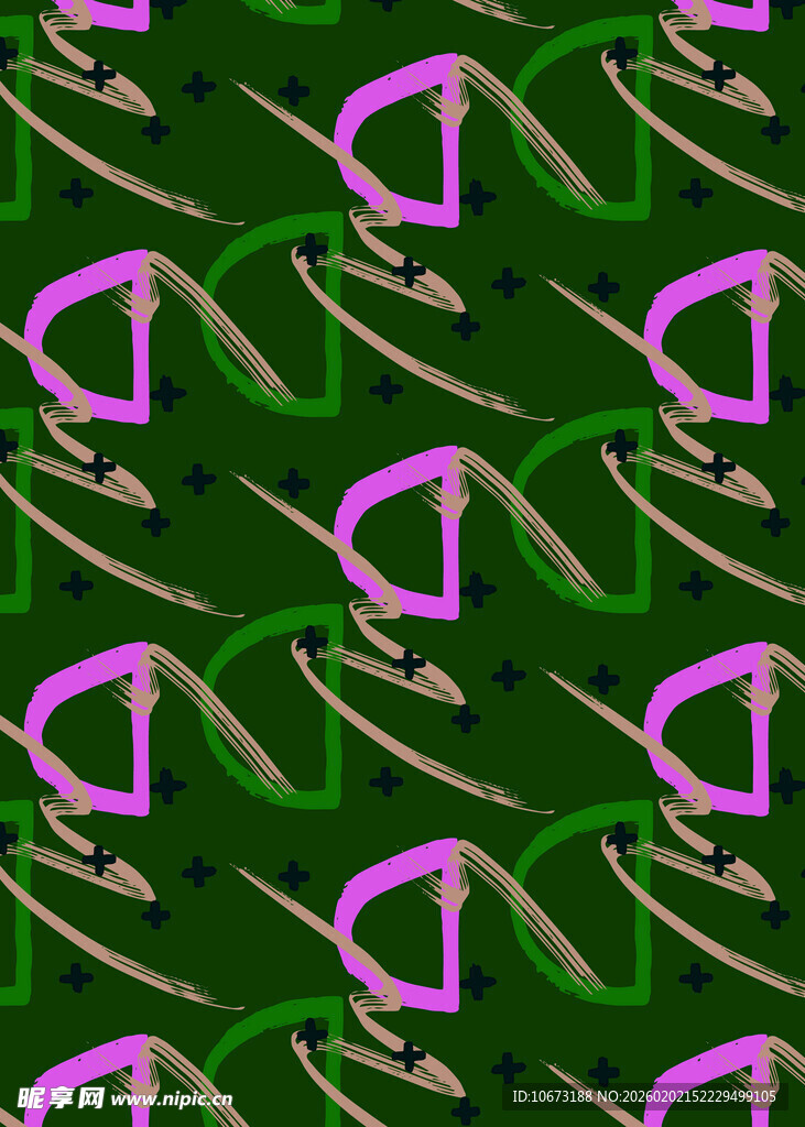 紫色几何图案绿色背景纹理