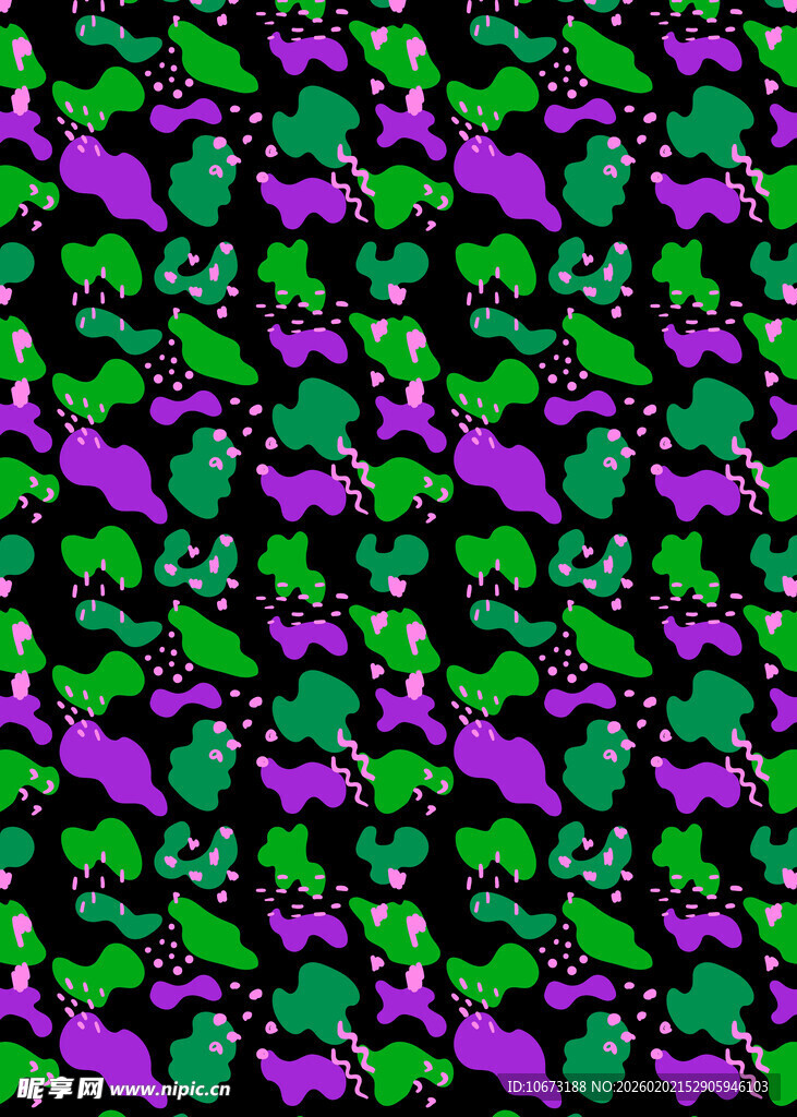 紫绿相间奇幻图案纹理