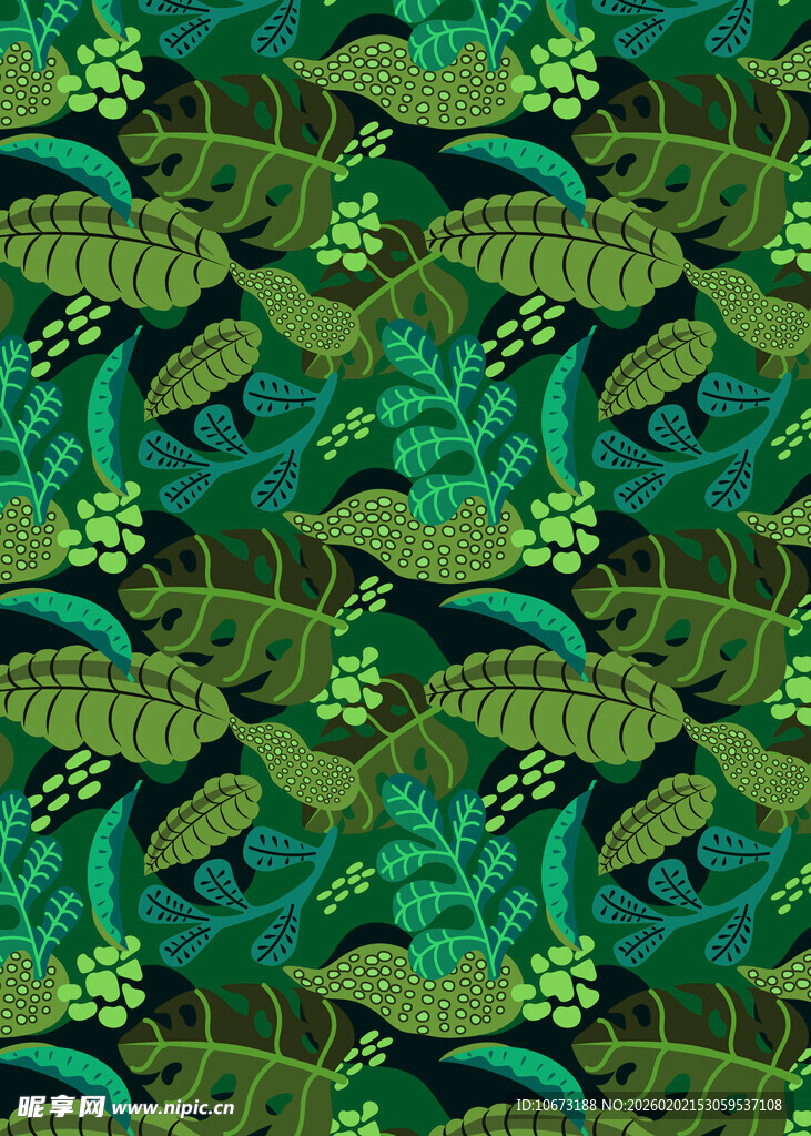 绿色植物图案背景纹理
