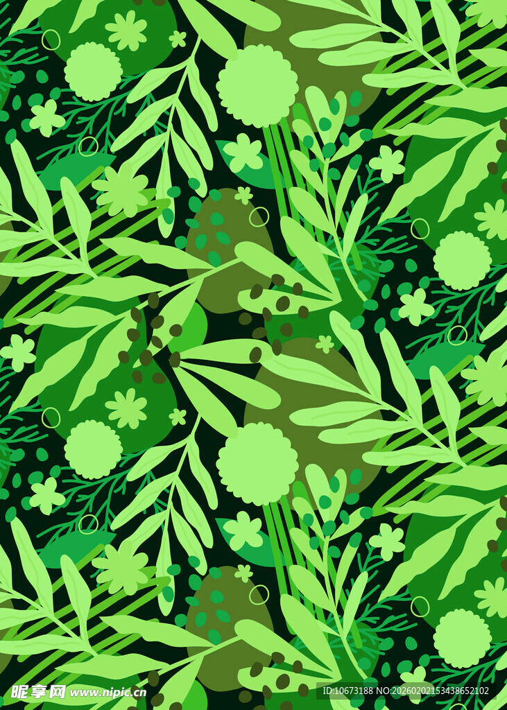 绿色植物图案背景纹理