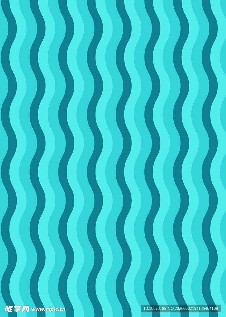 蓝绿色波浪纹背景图案