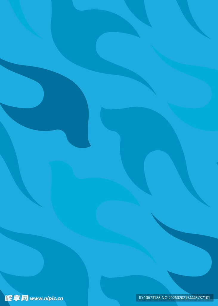 蓝色抽象波浪图案背景