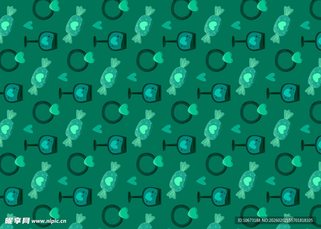绿色化学分子图案背景