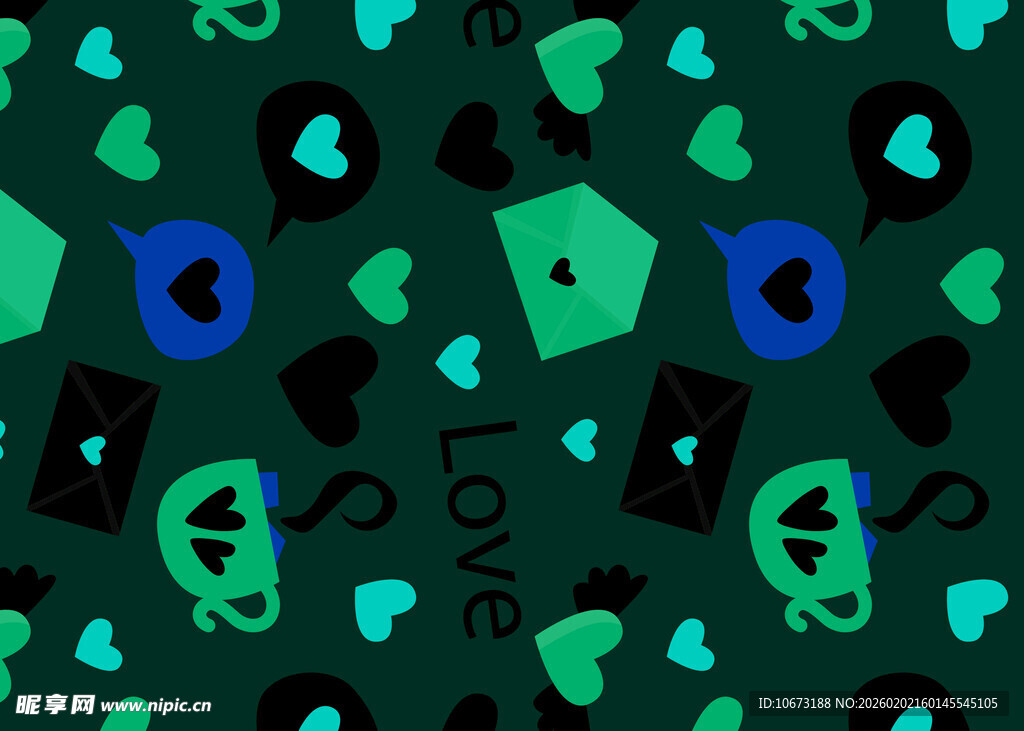 爱心图案背景纹理设计