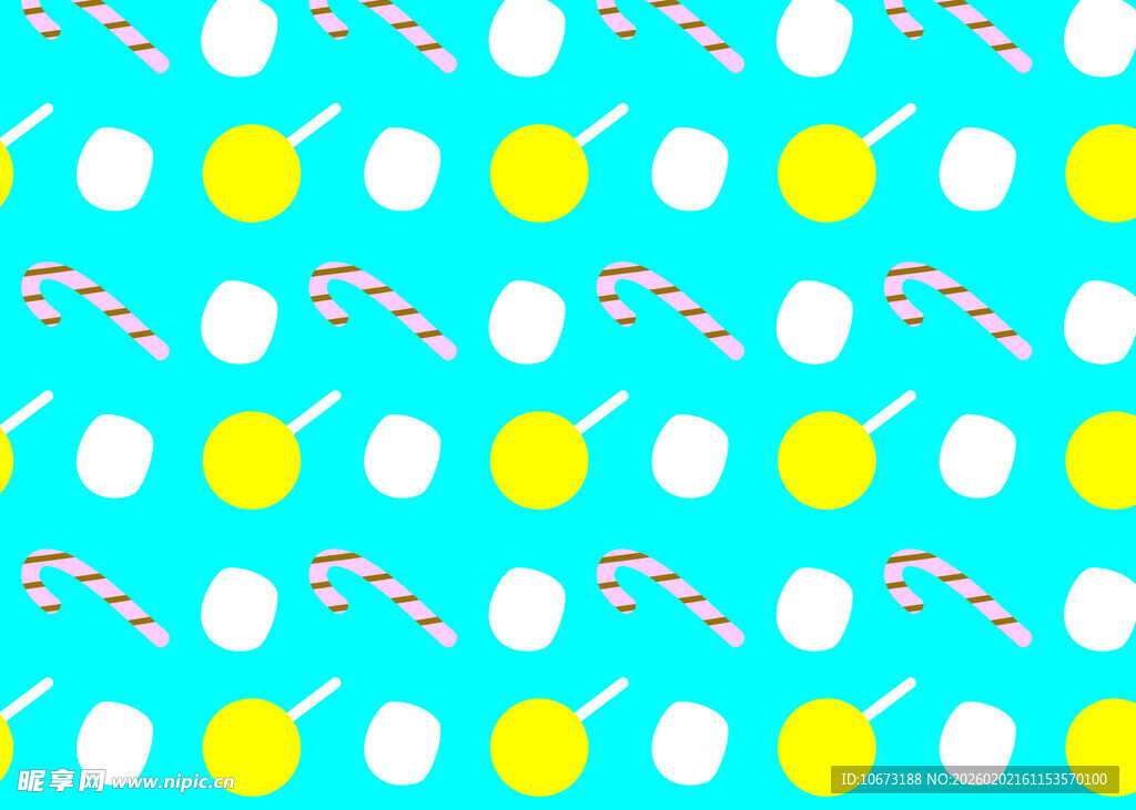 清新糖果图案背景