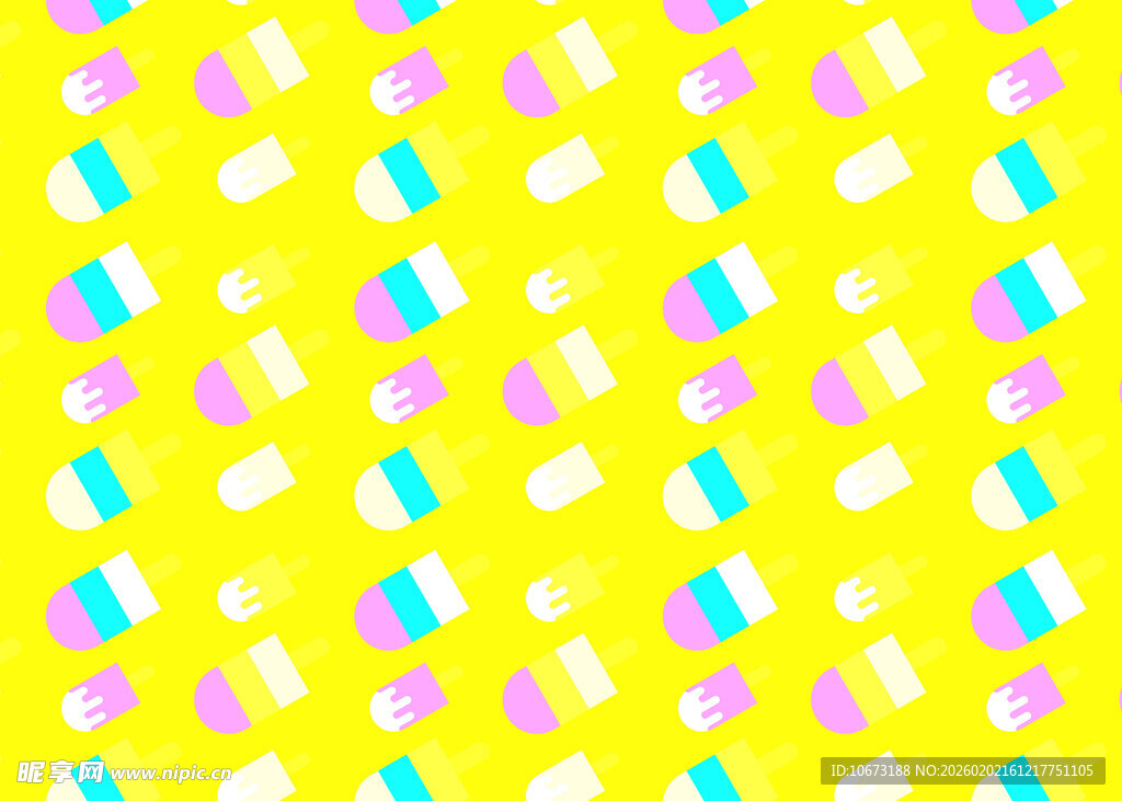 多彩几何图案黄色背景图