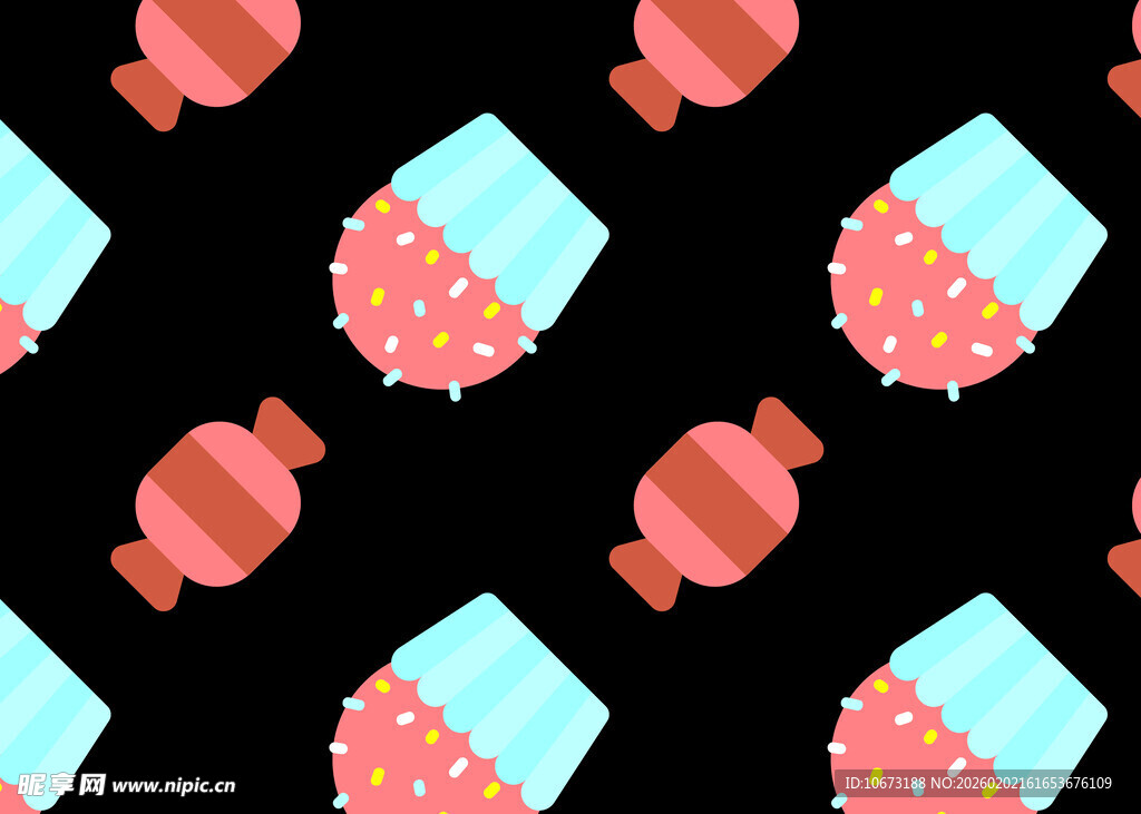 彩色糖果图案背景
