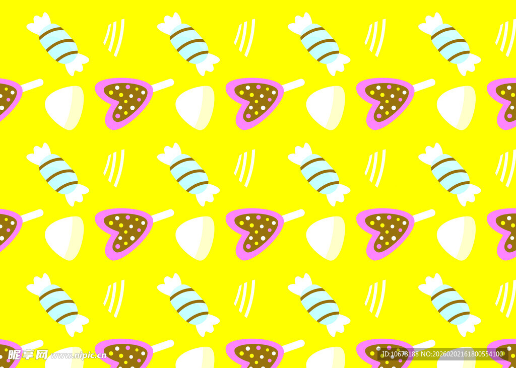 黄色背景水果图案无缝纹理