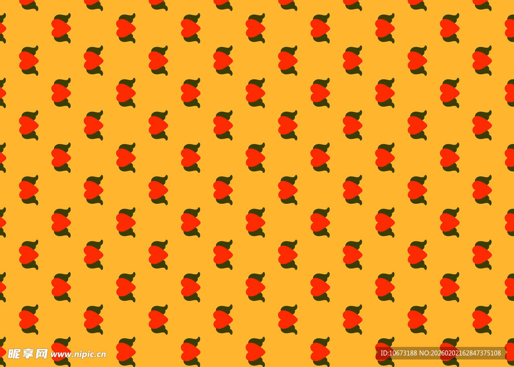 黄色背景红色图案纹理