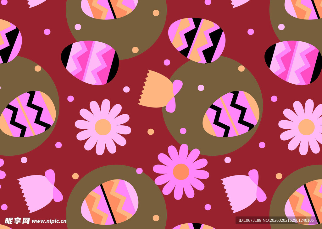 多彩糖果花卉图案背景