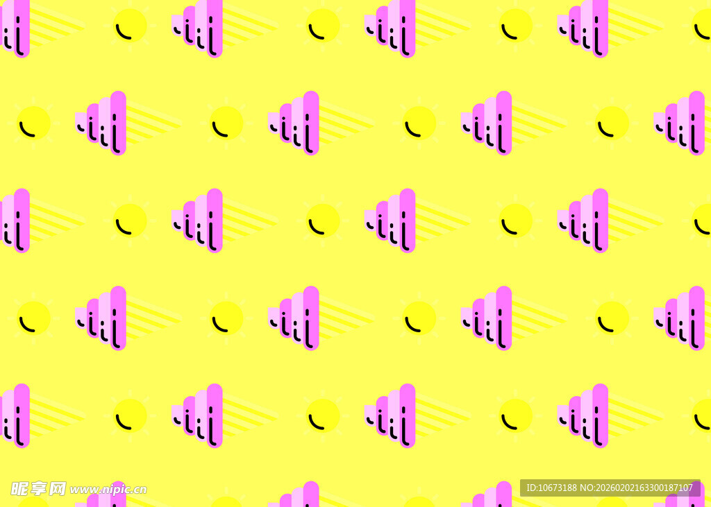 黄色背景喇叭图案纹理