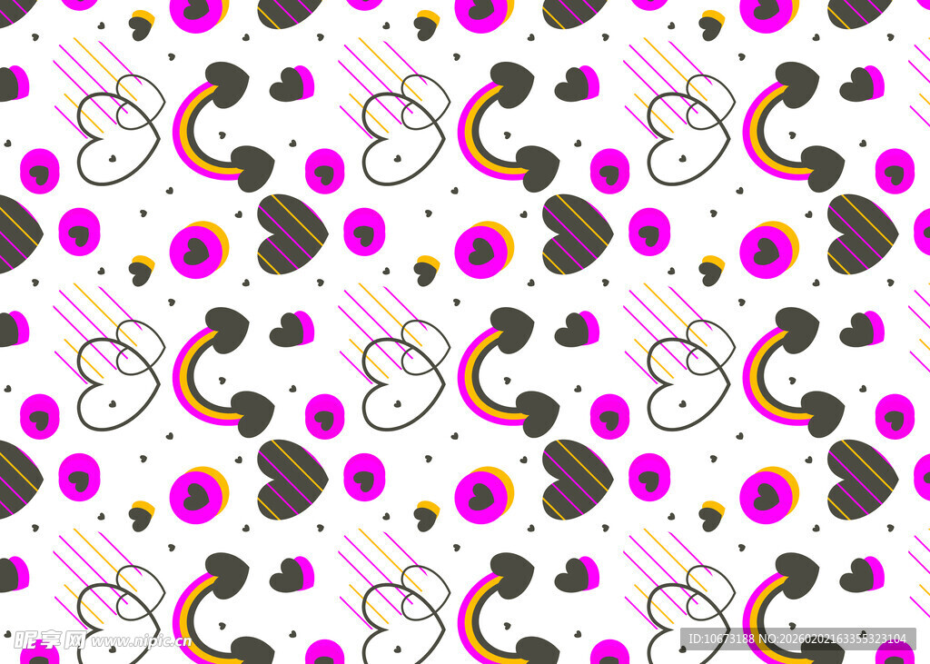 多彩卡通图案背景纹理