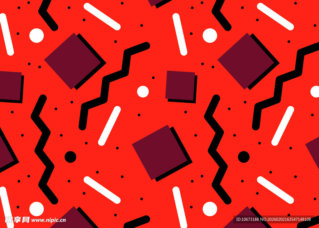 红色几何图案背景纹理