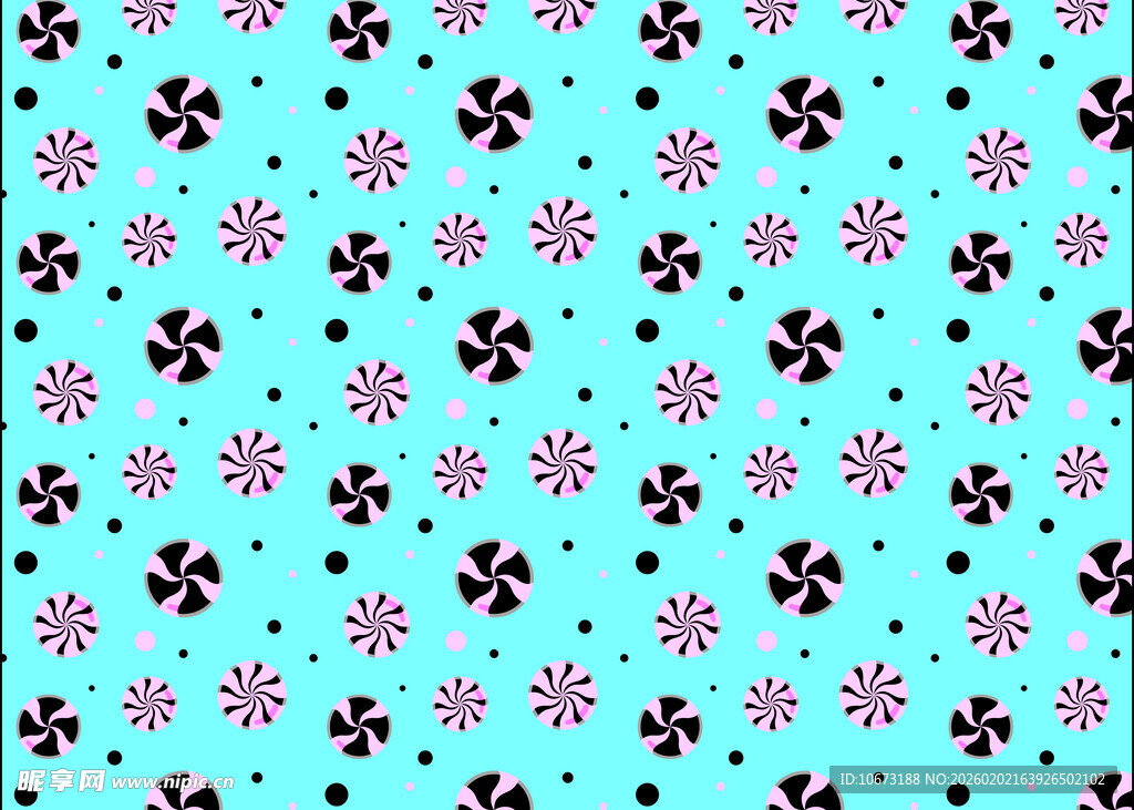 蓝底碎花图案纹理设计