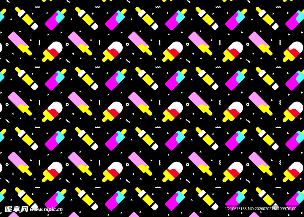 多彩几何图案无缝背景图