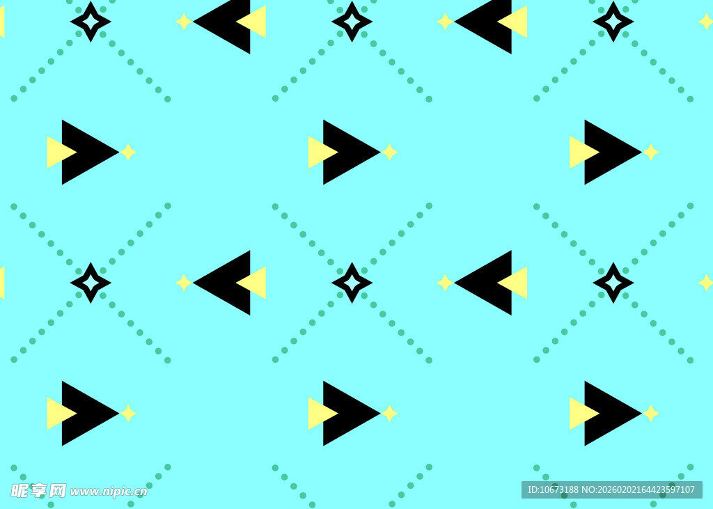 蓝底几何图案平面设计图