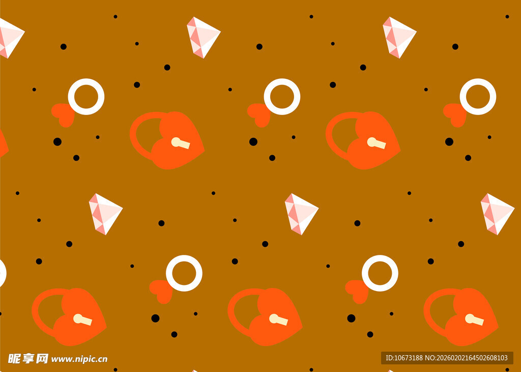 橙色背景几何图案装饰图