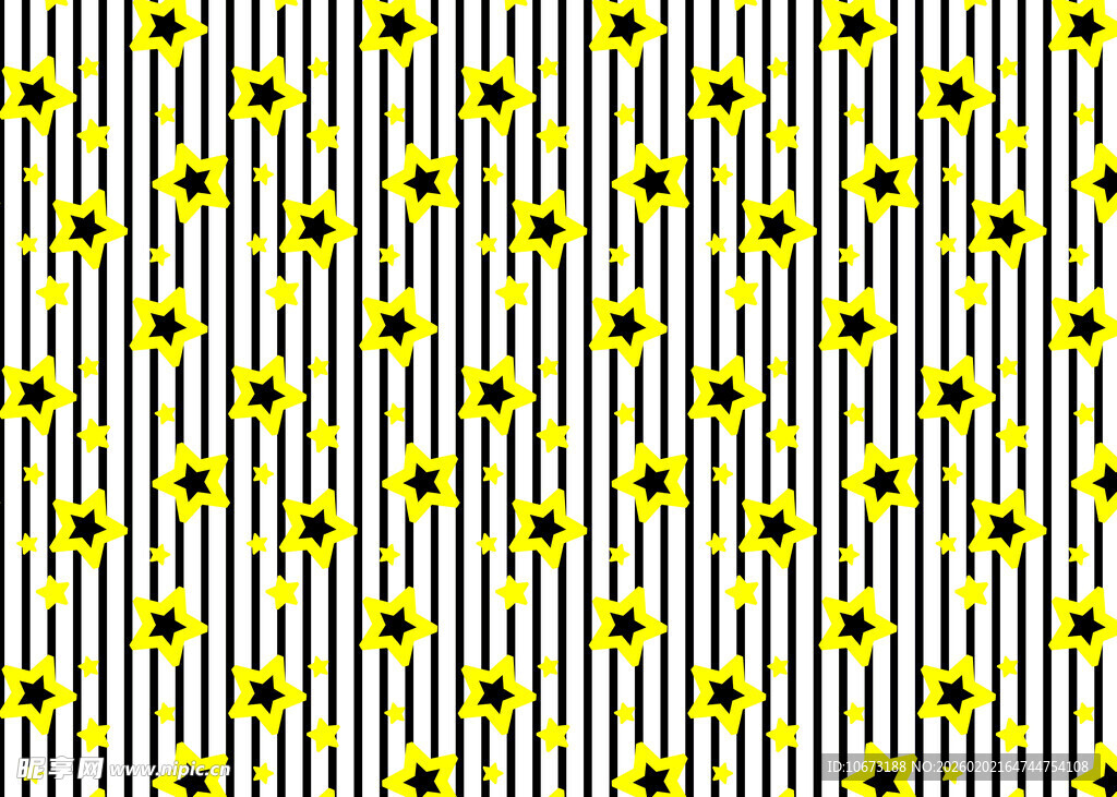 黄黑条纹花朵图案背景
