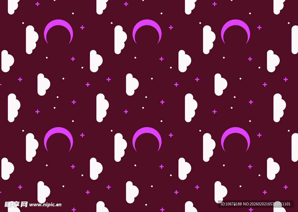 紫色星空月亮图案背景