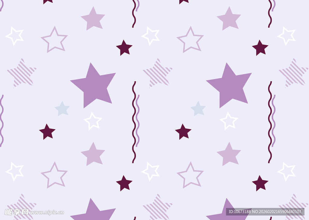紫色星星波纹图案背景