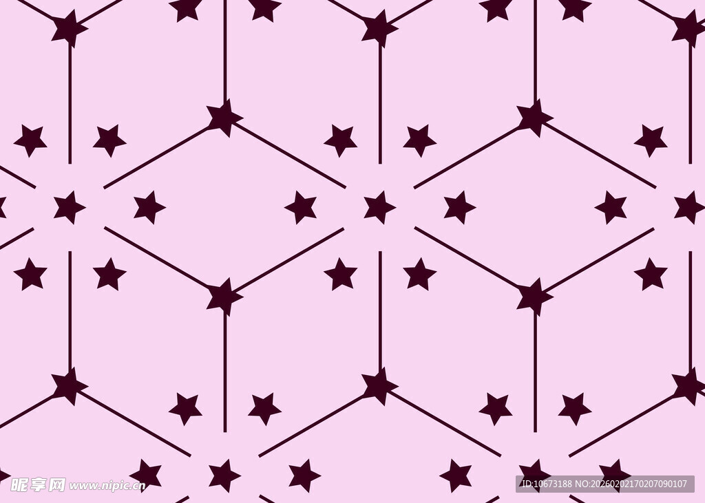 粉色几何星星图案背景