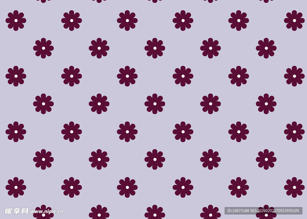 紫色花朵重复图案背景