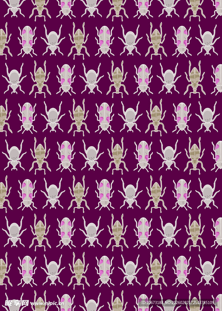 紫色花卉图案精美花纹