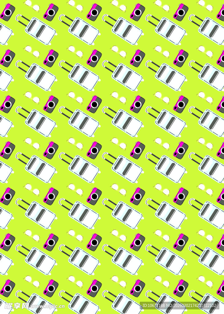 绿色背景花朵图案纹理