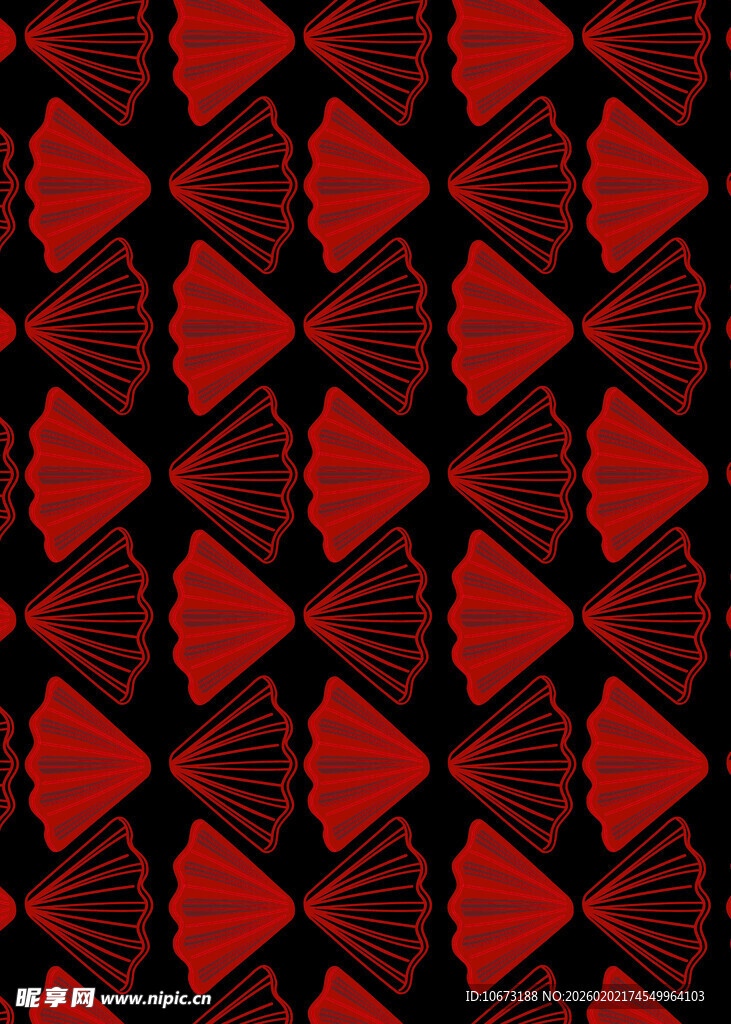 红色几何图案无缝背景